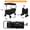 Black + ABS + Rubber + Steel (Q235)#149, variant on Collapsible Wagon 140L with Removable Canopy and All-Terrain Wheels, Foldable Garden Cart with Brake and Cooler Bag for Camping Beach Shopping, Steel Frame Wagon Cart 220lbs Capacity Black