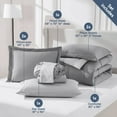 thumbnail image 4 of LammaLoe Twin XL Comforter Set, With Sheets, Reversible Bed In A Bag 5 Piece, Bedding Set, Grey, 4 of 7