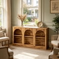 thumbnail image 6 of Fnova 63" Farmhouse Console Table, Wooden Entryway Table with 3-Tier Storage, Rectangular Sofa Table for Entrance, Hallway, Living Room, Behind Couch, 6 of 15