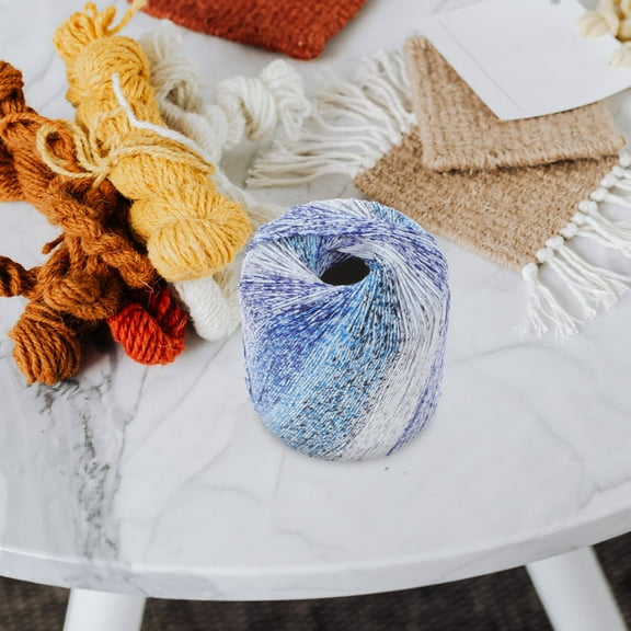 WEUVEB Worsted Weight Blue Gradient Cotton Yarn for Knitting Scarves Sweaters and Hats