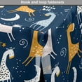thumbnail image 4 of Cartoon Dog Crate Cover, Giraffes Along Dream Big Messages Moon Constellation Stars Concept, Easy to Use Pet Kennel Cover Small Dogs Puppies Kittens, 7 Sizes, Night Blue Orange and Rose, by Ambesonne, 4 of 6