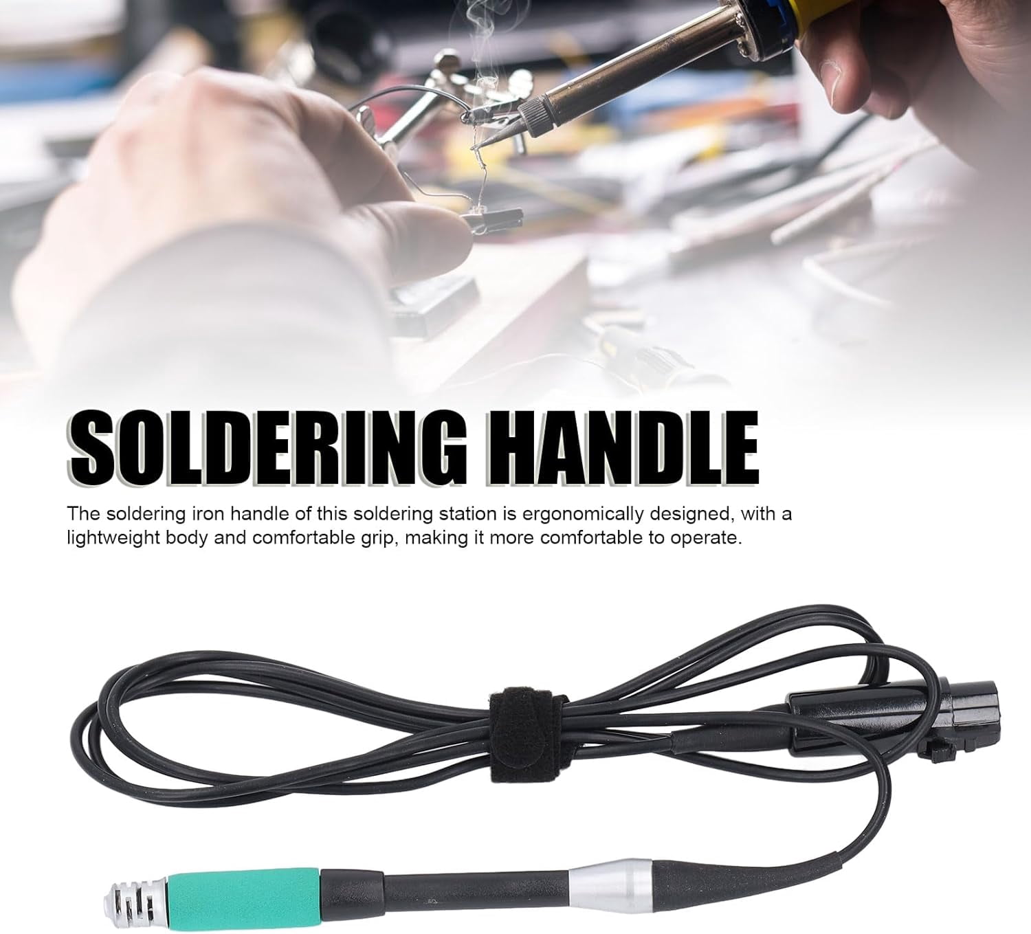 Gamvdout Electric Soldering Station Welding Electric Soldering Iron Handle 6 Core Connector Replacement Soldering Iron Handpiece 24V 75W
