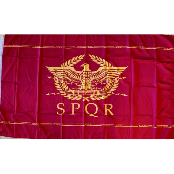 SPQR ANCIENT ROMAN EMPIRE RARE FLAG Premium 100D Woven 3x5 3'x5' Flag Rough Tex