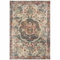 thumbnail image 1 of homeroots home decor 388705 4’x6’ Ivory Distressed Medallion Area Rug, 1 of 1