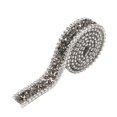 thumbnail image 1 of XingJian LLC 15mm Gray Diamond Mesh Wrap Roll - Sparkling Crystal Rhinestone Ribbon Decoration, 1 of 10