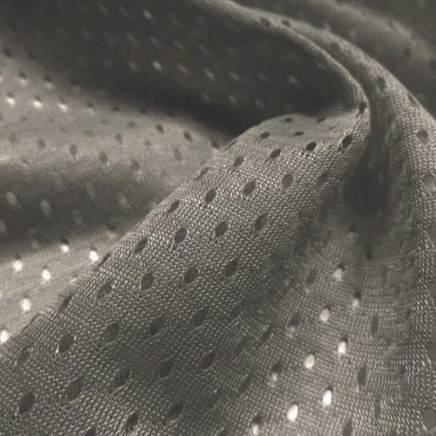 Tela de malla para jersey de fútbol color gris carbón de poliéster, 5 yardas