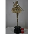 thumbnail image 2 of Nifao Ballerina Bronze Statue in Silver Finish – Home Office Decor Sculpture, 14"L x 15"W x 28"H, 2 of 11