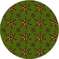 thumbnail image 1 of Ahgly Company Machine Washable Indoor Round Transitional Chocolate Brown Area Rugs, 5' Round, 1 of 7