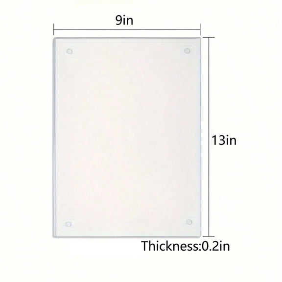 Rkxzt Acrylic Cutting Board Acrylic Cutting Board Clear 13x9"Non Slip Kitchen Counter Protector for Food Prep and Serving Kitchen