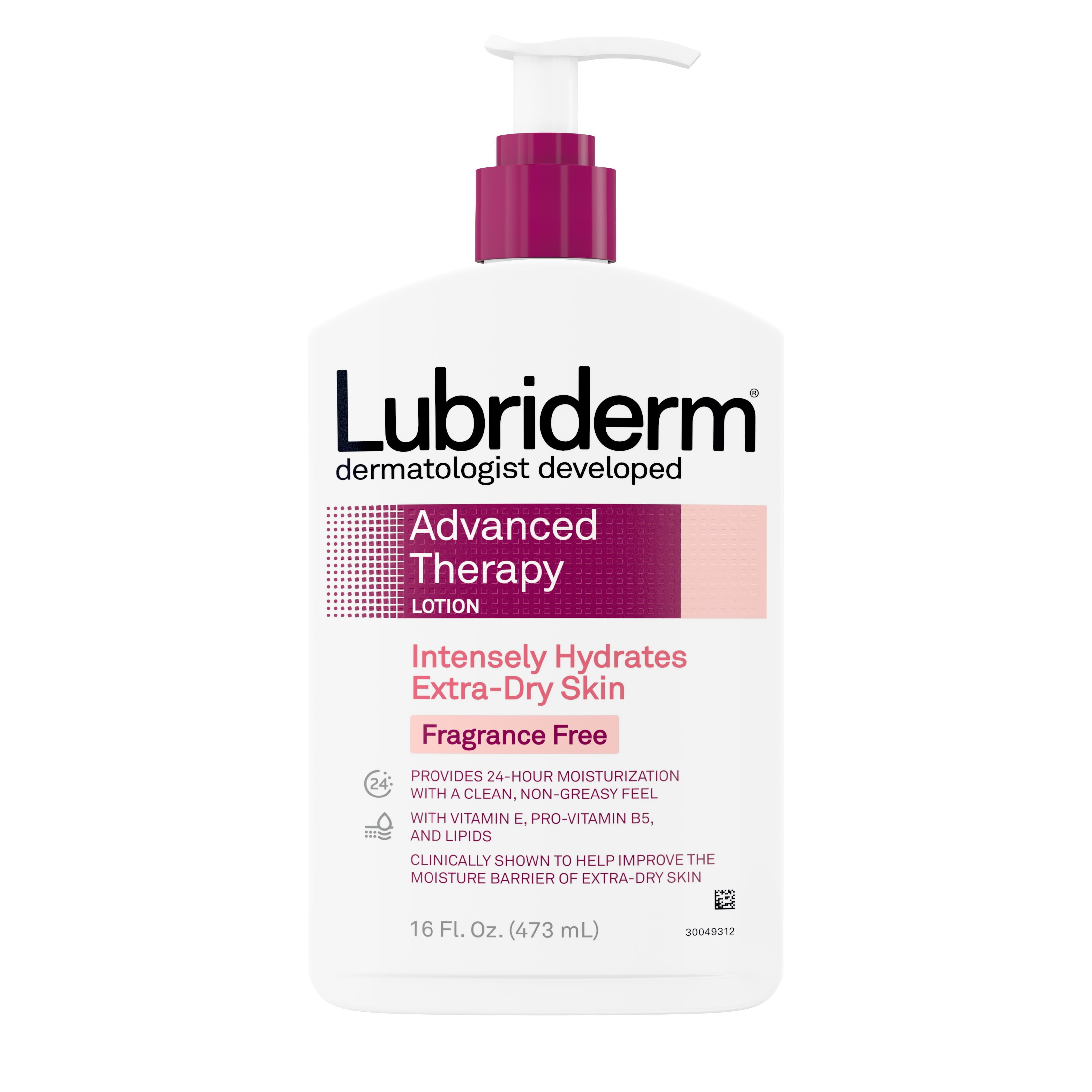 Lubriderm Advanced Therapy FragranceFree Lotion, Vitamin E, 16 fl. oz