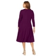 thumbnail image 2 of Jessica London Women's Plus Size Long Sleeve Stretch Ponte Dress, 2 of 3