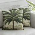thumbnail image 2 of HENGT  2pcs Vintage Palm Tree Stamp Printing Cushion Cover Throw Pillow Case Sofa Decor(PL113TR), 2 of 6