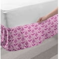 thumbnail image 2 of Damask Bed Skirt, Monochrome Modernized Victorian Inspired Floral Ornamented Print, Elastic Bedskirt Dust Ruffle Wrap Around for Bedding Decor, 4 Sizes, Pale Fuchsia Pale Mauve, by Ambesonne, 2 of 2