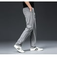 thumbnail image 2 of OmicGot New Arrival Men's Pant Breathable Solid Color Mid Straight Loose Men Trousers Plus Size 42, 2 of 12
