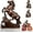 Black-3.15in, variant on Wooden horse figurine, 2026 Chinese New Year red horse statue, zodiac animal sculpture, symbolizing wealth and good fortune, suitable for office and home decoration.