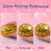 HZYZ 4 Golden Ticket Edition Dumpling Squishy Toy Mystery Box, Rare Golden Glitter Dumpling Squishy Bun, Stress Relief Sensory Dumpling Squishy Toys for Everyone Anxiety Relief
