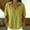 Green women plus size linen blouse a1, variant on Women Plus Size Casual Linen Blouse Short Sleeve Collared Zip Front Solid Loose Fit Shirts Summer Vacation Tops Dressy Tunic Tops, Khaki 2XL