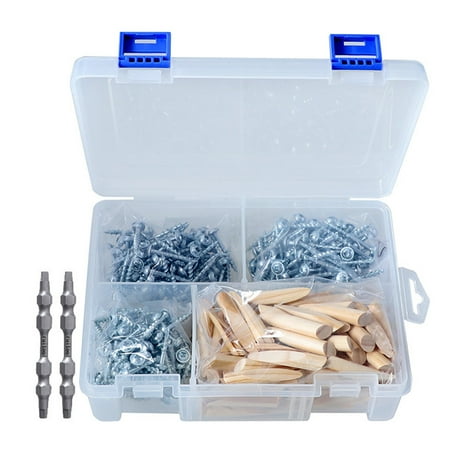 

402pcs Pocket Hole Jig Self-tapping Screws Kit Fine Coarse Thread Wood Screw