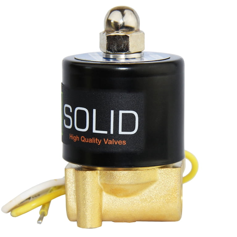 U. S. Solid 1/4 Brass Electric Solenoid Valve 110V AC