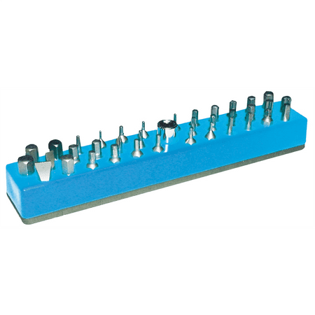 

Mechanics Time Savers 580 1/4 Magnetic Neon Blue 37-Piece Bit Holder