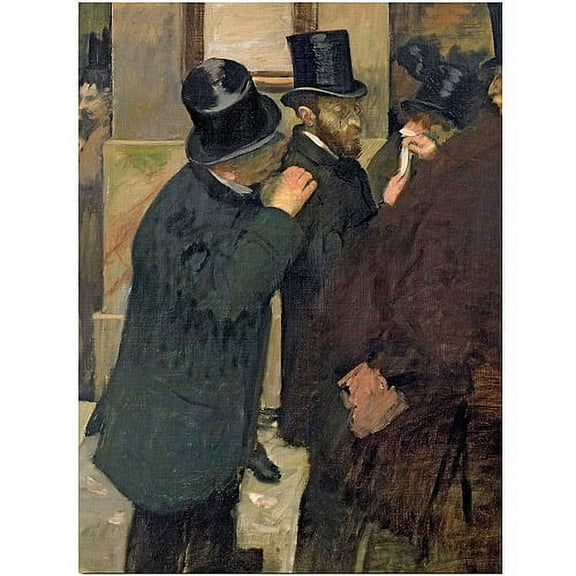 Trademark Fine Art "At the Stock Exchange 1878" Canvas Art by Edgar Degas