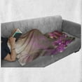 thumbnail image 5 of Floral Soft Flannel Fleece Throw Blanket, Close Shot of Flowers Scene with the Sunburst, Cozy Plush for Indoor and Outdoor Use, 50" x 60", Fuchsia Multicolor, by Ambesonne, 5 of 5