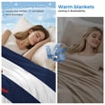 thumbnail image 2 of Navy Blue Striped Cooling Blanket,Lightweight Breathable Summer Throw Blanket with Double Sided Cold Effect,Red Beach Nautical Anchor Ocean Coastal Picnic Blankets Bed Sheet for Hot Sleepers 50"x60", 2 of 8