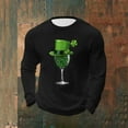 thumbnail image 5 of VBTAPA Mens St. Patricks Day T Shirts Shamrock Print Tshirt Clover Graphic Tee Long Sleeve St Patty's Day Waffle Tshirts Black XXXL, 5 of 6