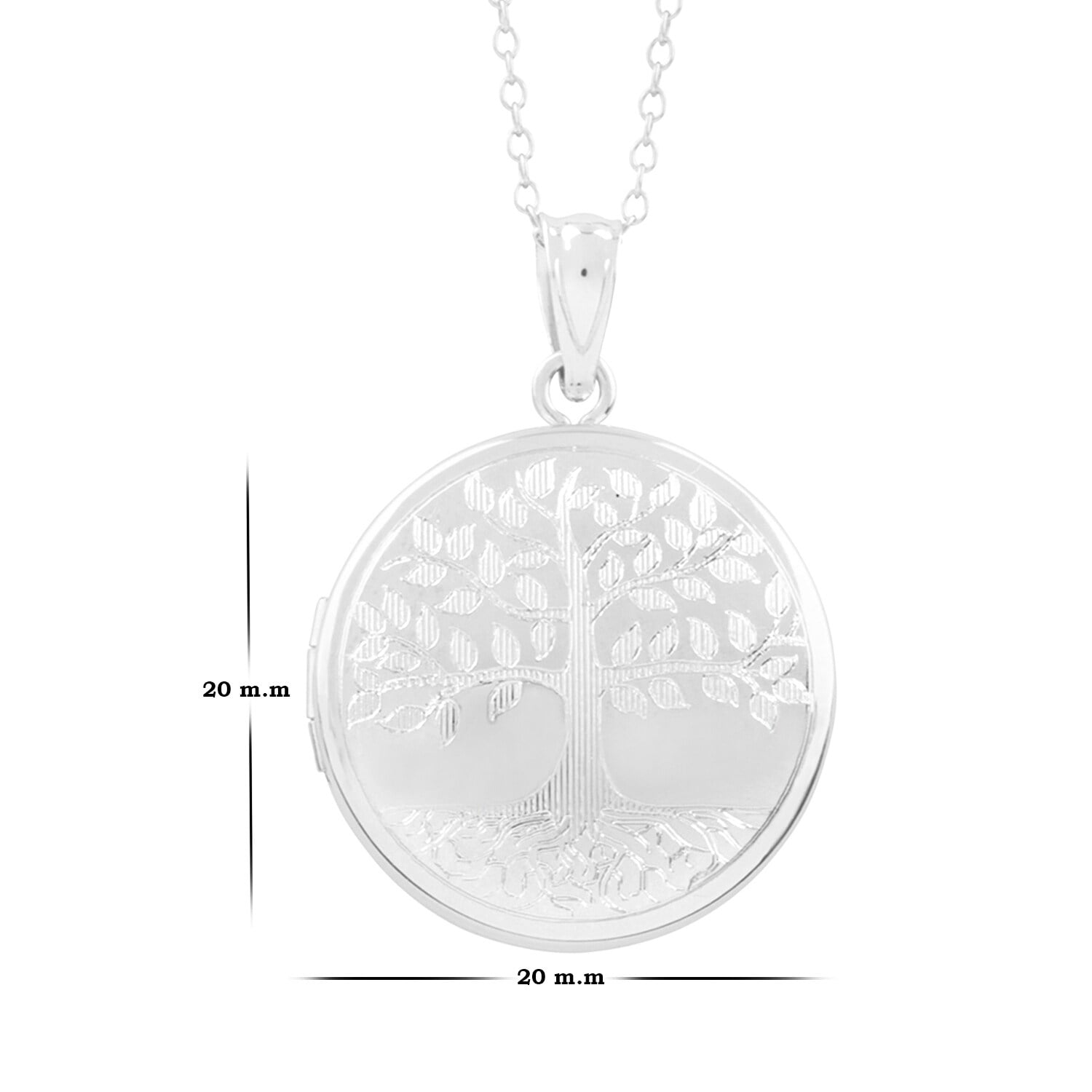 4, 20 or 50 Pieces: Silver Circle Tree of Life Pendant Charms - Double Sided