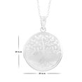 thumbnail image 5 of ESA Tree of Life Locket Pendant, Sterling Silver Photo Charm with Necklace Chain - silver / 20mm - silver / 20mm, 5 of 5