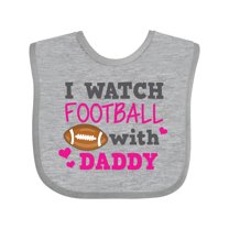 Inktastic I Watch Football with My Daddy Boys or Girls Baby Bib