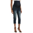 thumbnail image 4 of Maternity Oh! Mamma Denim Capris with Full Panel and Rolled Cuff (Available in Plus Sizes), 4 of 4