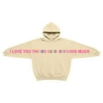 thumbnail image 6 of XIAONU Women's "I Love You This Much" Graphic Hoodie Oversized Pullover Hoodie with Quote Print Casual Comfortable Hooded Sweatshirt with Pocket, 6 of 6