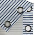 thumbnail image 4 of Ambesonne Harbour Stripe Grommet Curtain, Hand Drawn Sea, 50" x 72", Night Blue White, 4 of 6