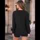 thumbnail image 5 of Tops de Larga para Mujer, Holgados, Bonitos, Gruesos, para Otoño e Invierno, Ropa de Crucero A Negro S, 5 of 8