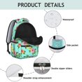 thumbnail image 3 of Pioneer Flower Floral Print Pattern Backpack for School, Cute School Bag with Adjustable Shoulder Straps and Padded Back, 15.3"x11"x7.1", 3 of 4