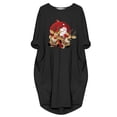 thumbnail image 3 of BLTIBY Christmas Sweatshirt Dress for Women Oversized Xmas Printed Winter Fall Round Neck Dresses Fashion Casual Long Sleeve Fashion Pullover Outfits with Pockets 2024 Trendy Black 4XL, 3 of 5