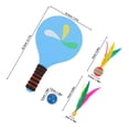 thumbnail image 2 of GOOHOCHY Kids Badminton Rackets Set Sky-Blue Wood Sponge Material for Family Activities 2 Rackets, 2 of 8