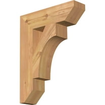 Ekena Millwork 3 1/2"W x 14"D x 18"H Westlake Slat Smooth Bracket, Western Red Cedar