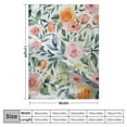 thumbnail image 4 of Shiartex   Floral Blanket Flower Blanket Botanical Spring Flowers Blanket Floral Throw Blanket Soft Cozy Warm Plush Flannel Blanket Gift for Woman Flower Lover Couch Bed Living Room Decor White, 4 of 6