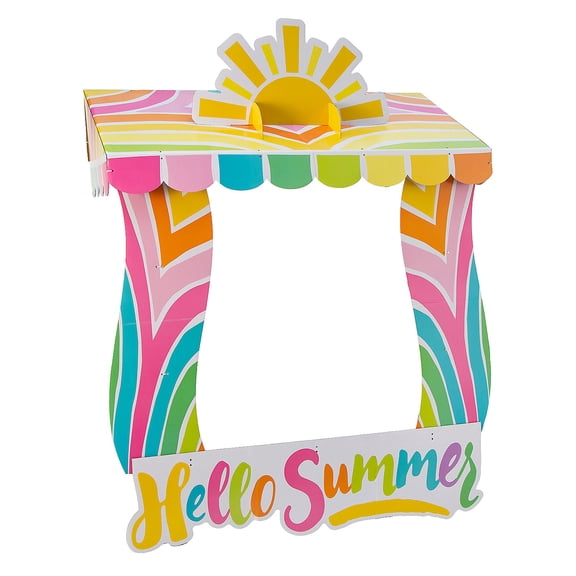 57" x 42" Hello Summer Cardboard Tabletop Hut Decor Set - 5 Pieces