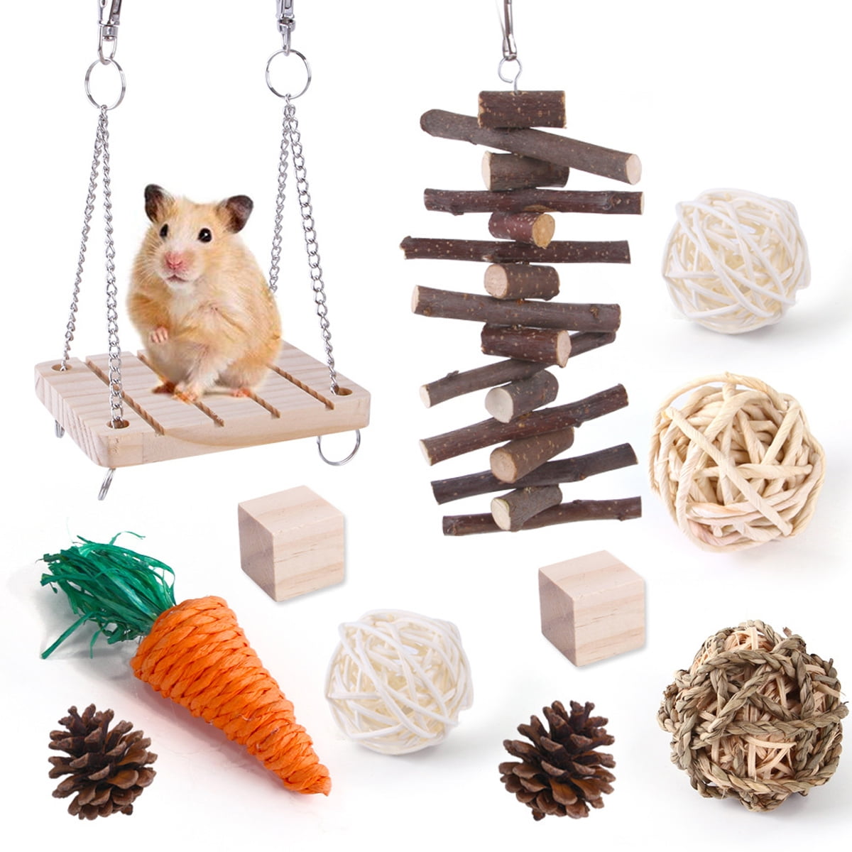 Hamster Toys, for Hamster, Gerbils and Other Small Animals to Chew and Play with, Induce Them to Grind Their Teeth - style:style3;