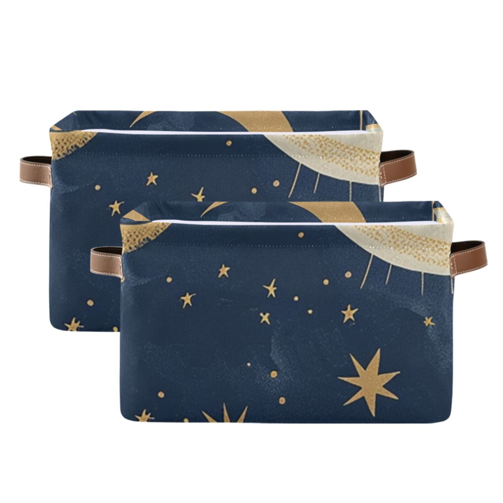 Whimsical Sun and Moon Storage Bins Baskets With Handles Storage Box Clothes Organizer Organization Toys