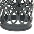 thumbnail image 5 of DecMode 16" x 23" Gray Metal Indoor Outdoor Nesting Geometric Accent Table with Cutout Circle Pattern, 3-Pieces, 5 of 14