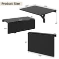 thumbnail image 2 of YYAo Folding Wall Desk, Wall Mounted Folding Table,31.5 x 23.5 Inch Wall Mounted Folding Table for Small Spaces-Black, 2 of 6