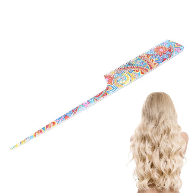 Hair Parting Comb, ABS Rat Tail Combs Hair Combs Lightweight Rat Tail Teasing Combs for Barber for All Hair Type 1#