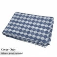 thumbnail image 5 of Navy Blue Floor Pillow Lounger Cover, Oriental Pattern in Patchwork Horizontal Design Eastern, Nap Mat Printed Fabric Case for 5 Pillows, 88" x 36", Pale Blue Dark Blue, by Ambesonne, 5 of 5