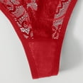 thumbnail image 4 of HUPOM Seamless Underwear For Women Womens Silk Panties Medium waist Elastic Waist Solid Thong Red S, 4 of 5