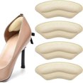 thumbnail image 6 of RUseeN 4 Pairs Premium Heel Pads Inserts Grips, Back of Heel Protectors Cushions Liner Prevent Too Big Shoe from Shoe Slipping,Blisters,Filler for Loose Shoe Fit for Men Women (Pale Apricot+Black), 6 of 7