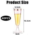 thumbnail image 5 of Plastic Champagne Flutes 40 Pack Pink Champagne Glasses Clear Plastic Mimosa Glasses Disposable Acrylic Wedding Toasting Glasses for Party Bar accessories Cocktail Cups Bulk - Style 2, 5 of 5